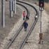 Kırıkkale'de Doğu Ekspresi treni rayında tehlikeli oyun |Video