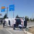 Konya'da hasta taşıyan ambulans kaza yaptı
