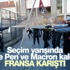 Fransa'da Le Pen ve Macron protestosu Fransa'da Le Pen ve Macron protestosu