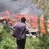 Artvin'de köy evleri yanıyor Artvin'de köy evleri yanıyor