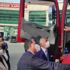 İYİ Parti'den kuyrukta bekleyen TIR şoförlerine ziyaret İYİ Parti'den kuyrukta bekleyen TIR şoförlerine ziyaret