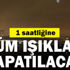 Işıklar iklim değişikliği için kapatılacak