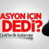 Çiçek'ten Operasyon Yorumu Çiçek'ten Operasyon Yorumu
