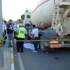 Beton mikserinin altında can verdi