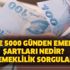 3600 ve 5000 günden emeklilik şartları nedir? İşte emeklilik sorgulaması 3600 ve 5000 günden emeklilik şartları nedir? İşte emeklilik sorgulaması