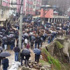 Katır protestosuna gaz bombası