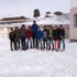 Bitlis'te demir ve tahtadan kayak takımı yapan çocuklar
