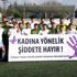 UBSK dan kadına şiddete pankartlı farkındalık UBSK dan kadına şiddete pankartlı farkındalık