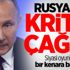 Rusya'ya çağrı! Siyasi oyunları bir kenara bırakın
