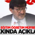 Yeni eğitim öğretim müfredatı hakkında açıklama
