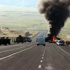 Ağrı'da teröristler yol kesip iş makinesi yaktı