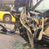 Yoldan çıktı, metrobüs ile kafa kafaya çarpıştı