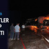 Ağrı'da teröristler yol kesip araç yaktı