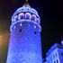 Galata kulesi, dünya diyabet günü nde maviye büründü