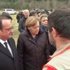 Merkel ve Hollande Enkaz Bölgesini İnceledi Merkel ve Hollande Enkaz Bölgesini İnceledi