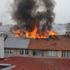 Öğrencilerin çatıya bıraktığı kül yangın çıkardı