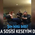 Kılıcıyla sosisi keseyim derken arkadaşının burnunu kesti