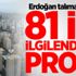 Erdoğan talimatı verdi! 81 ili ilgilendiren proje