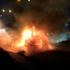 Hadımköy TEM Otoyolu'nda otomobil alev alev yandı