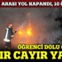 Gezi otobüsünde yangın çıktı