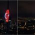 Çamlıca Kulesi'ne Türkiye ve Azerbaycan bayrakları yansıtıldı