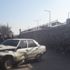 3 metrelik üst geçitten uçan otomobilin sürücüsü yaralandı 3 metrelik üst geçitten uçan otomobilin sürücüsü yaralandı