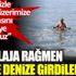 ﻿Darıca'da müsilaja rağmen denize böyle girdiler