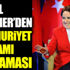 ﻿Meral Akşener'den cumhuriyet mesajı