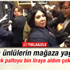 Mağaza açılışında ünlü isimlerin giysi yağması İZLE
