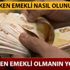 Son dakika erken emekli nasıl olunur? Erken emeklilikte son durum nedir?