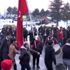 Sivassporlu taraftarlar, hakem kararlarına tepki için ... Sivassporlu taraftarlar, hakem kararlarına tepki için ...