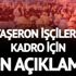 Taşeron için son açıklama! Taşerona kadrodan iyi haber gelecek mi?