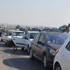TIR devrildi, kilometrelerce kuyruk oluştu TIR devrildi, kilometrelerce kuyruk oluştu