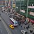 Şirinevler'de otobüs durağı trafiği havadan görüntülendi Şirinevler'de otobüs durağı trafiği havadan görüntülendi