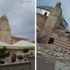 Cami minaresi şiddetli rüzgardan yıkıldı