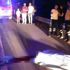 Motosiklet yarışı yaparken bariyerlere çarptı Motosiklet yarışı yaparken bariyerlere çarptı