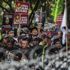 Binlerce Endonezyalı Myanmar Büyükelçiliği önünde protesto düzenledi