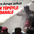 Yunan adasında Suriyelilere yangın tüpüyle müdahale