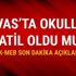 Sivas kar tatili var mı, yarın okullar tatil mi? 31 Aralık tatil mi Sivas Valiliği MEB son dakika