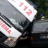 Giresun'da ambulans devrildi