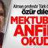 Alman profesör Türk öğrenciden özür diledi!