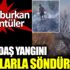 ﻿Vatandaş yangını kovalarla söndürüyor