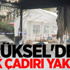 Brüksel'deki PKK çadırı yakıldı