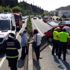 Hurdaya dönen otomobilde sıkıştı Hurdaya dönen otomobilde sıkıştı