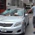 Samsun'da balkon çöktü, araç hasar gördü