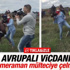 Kadın kameraman mülteciye çelme taktı İZLE