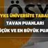 YKS üniversite taban - tavan puanları en küçük ve en büyük puanlar! YKS üniversiteler boş kontenjanlar 2020 ÖSYM